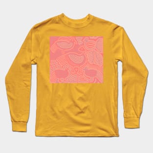 Peach Fuzz Chickens Long Sleeve T-Shirt